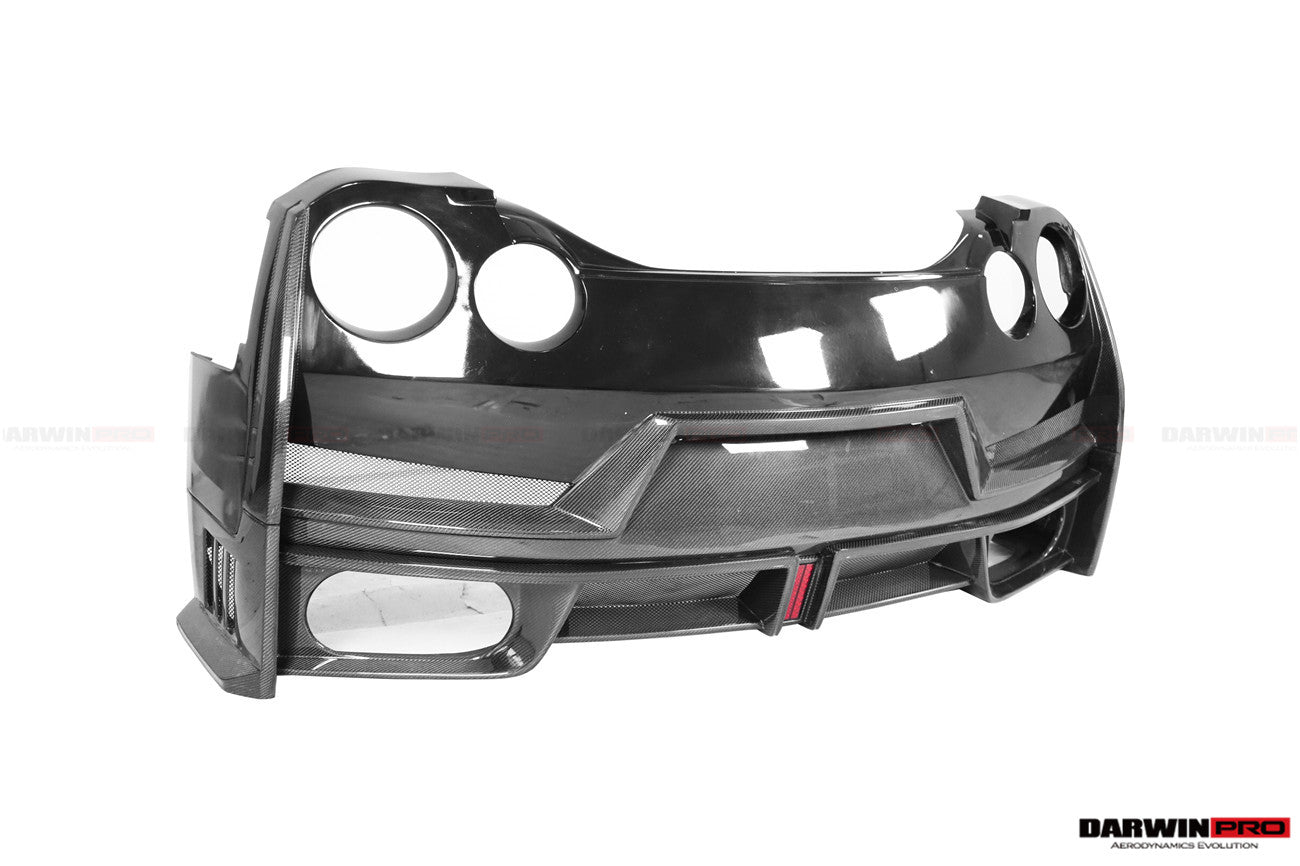 2008-2024 Nissan GTR R35 CBA/DBA/EBA 2024-Nismo Style Part Carbon Fiber Rear Bumper W/ Black Light - DarwinPRO Aerodynamics