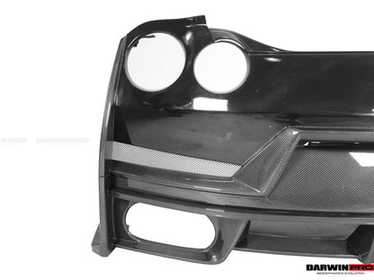 2008-2023 Nissan GTR R35 CBA DBA EBA 2024-Nismo Style Part Carbon Fiber Rear Bumper With Black Light - DarwinPRO Aerodynamics