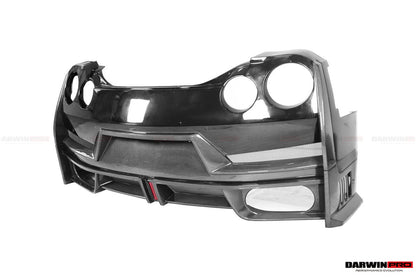 2008-2023 Nissan GTR R35 CBA DBA EBA 2024-Nismo Style Part Carbon Fiber Rear Bumper With Black Light - DarwinPRO Aerodynamics