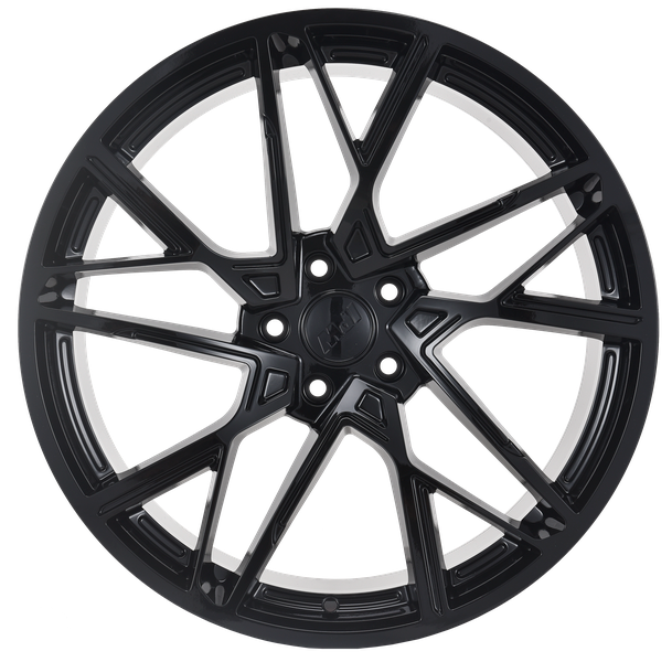 E1507 Gloss Black 20x10 ET40 5.114 – (Square Set of 4)