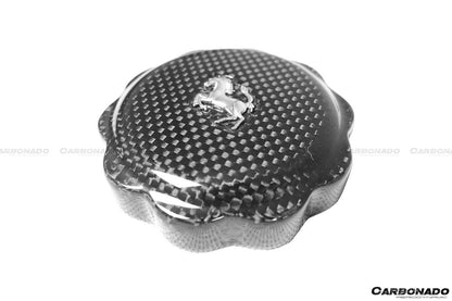 2010-2023 Ferrari (ALL MODELS) Dry Carbon Fiber Oil Cap Cover - Carbonado Aero