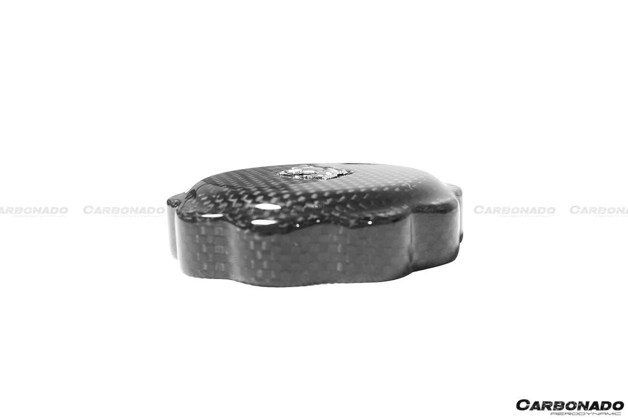 2010-2023 Ferrari (ALL MODELS) Dry Carbon Fiber Oil Cap Cover - Carbonado Aero