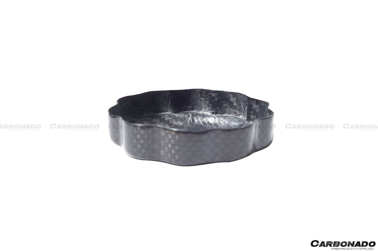2010-2023 Ferrari (ALL MODELS) Dry Carbon Fiber Oil Cap Cover - Carbonado Aero