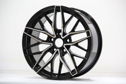 E1513 Black Machined Face 18x8 ET35 5x112 – (Square Set of 4)
