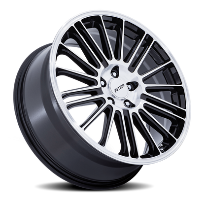 Petrol Wheels P1D GBM 18x8 +35 5x120mm 74.1mm Gloss Black Machined Face