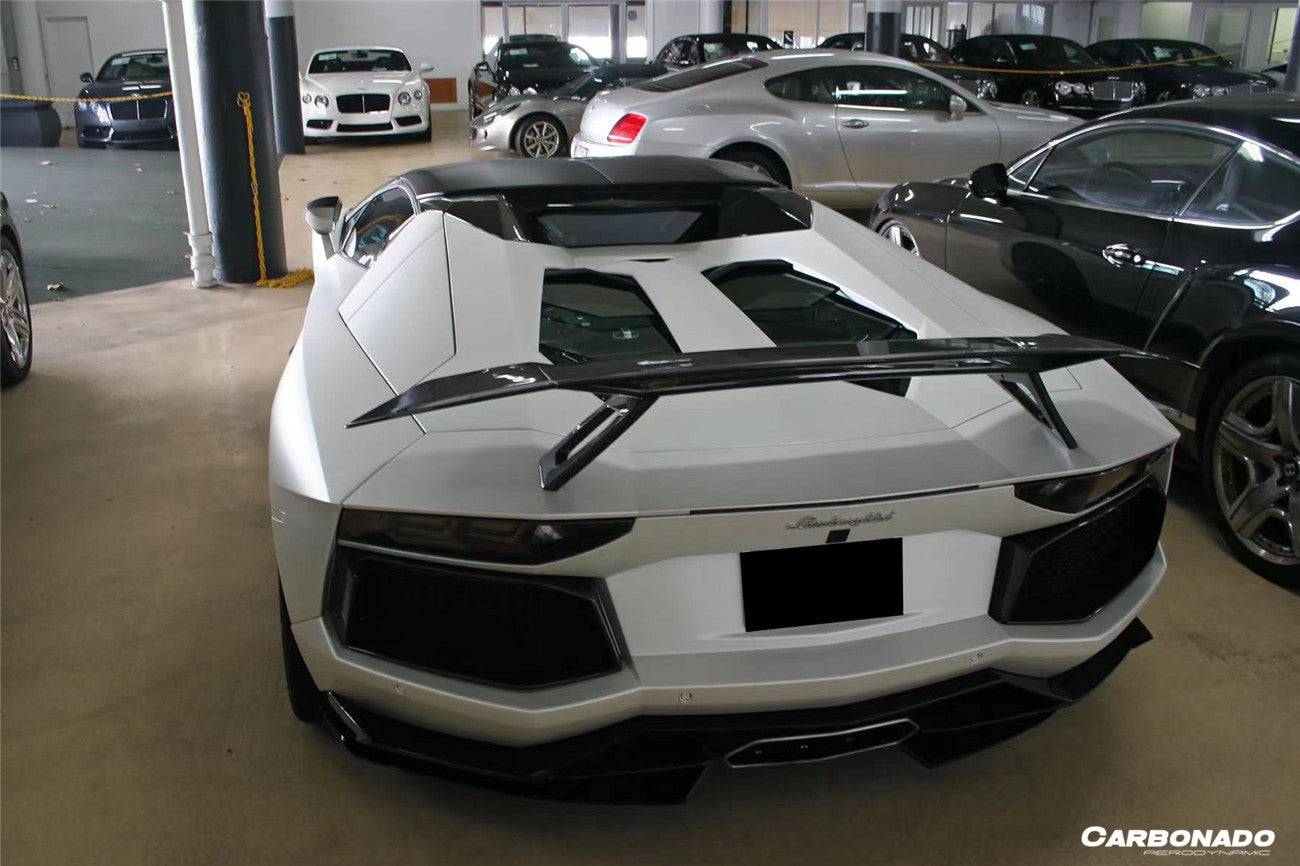 2011-2021 Lamborghini Aventador LP700 Coupe/Roadster OTC Style Trunk Spoiler Wing w/ Base - Carbonado Aero