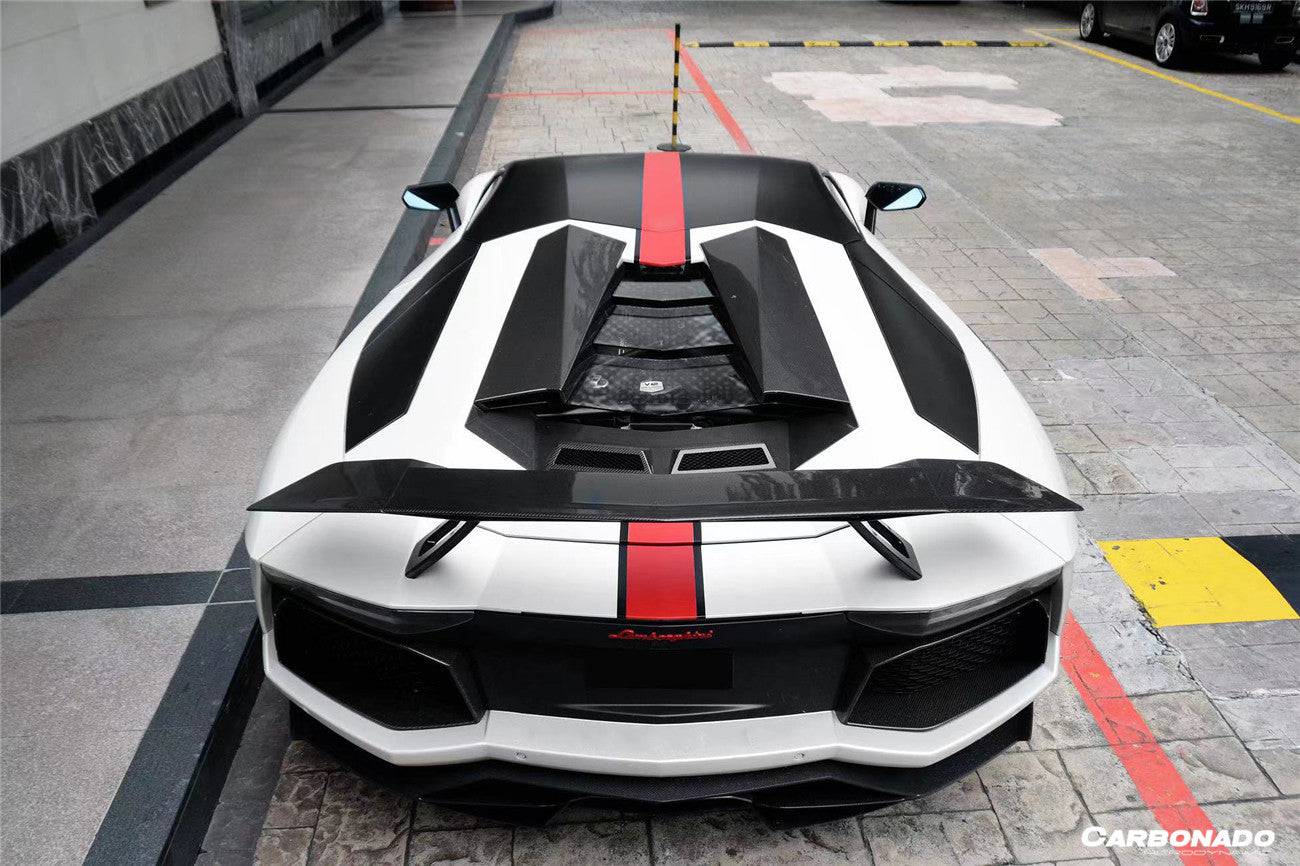 2011-2021 Lamborghini Aventador LP700 Coupe/Roadster OTC Style Trunk Spoiler Wing w/ Base - Carbonado Aero