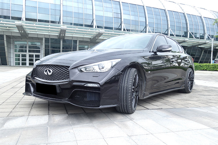 Darwinpro 2014-2022 Infiniti Q50 Sedan EAU ROUGE Style Front Bumper - DarwinPRO Aerodynamics