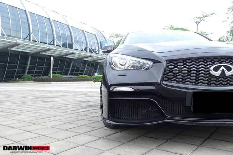 Darwinpro 2014-2022 Infiniti Q50 Sedan EAU ROUGE Style Front Bumper - DarwinPRO Aerodynamics