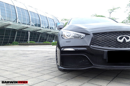Darwinpro 2014-2022 Infiniti Q50 Sedan EAU ROUGE Style Front Bumper - DarwinPRO Aerodynamics