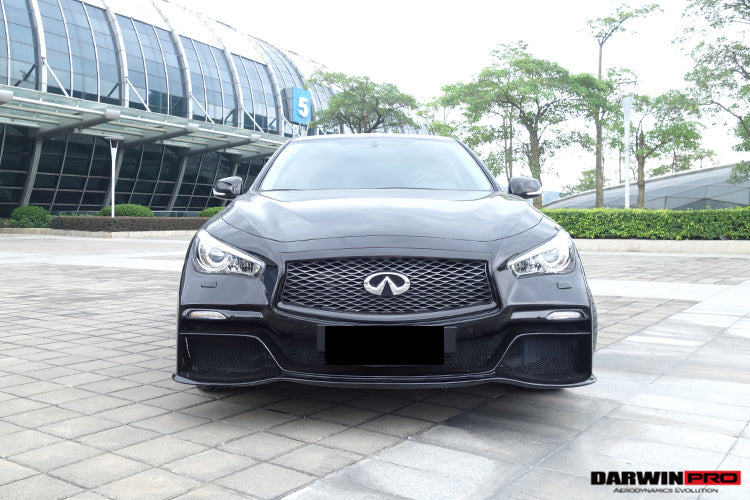Darwinpro 2014-2022 Infiniti Q50 Sedan EAU ROUGE Style Front Bumper - DarwinPRO Aerodynamics