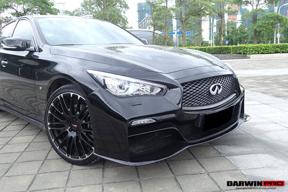 Darwinpro 2014-2022 Infiniti Q50 Sedan EAU ROUGE Style Front Bumper - DarwinPRO Aerodynamics