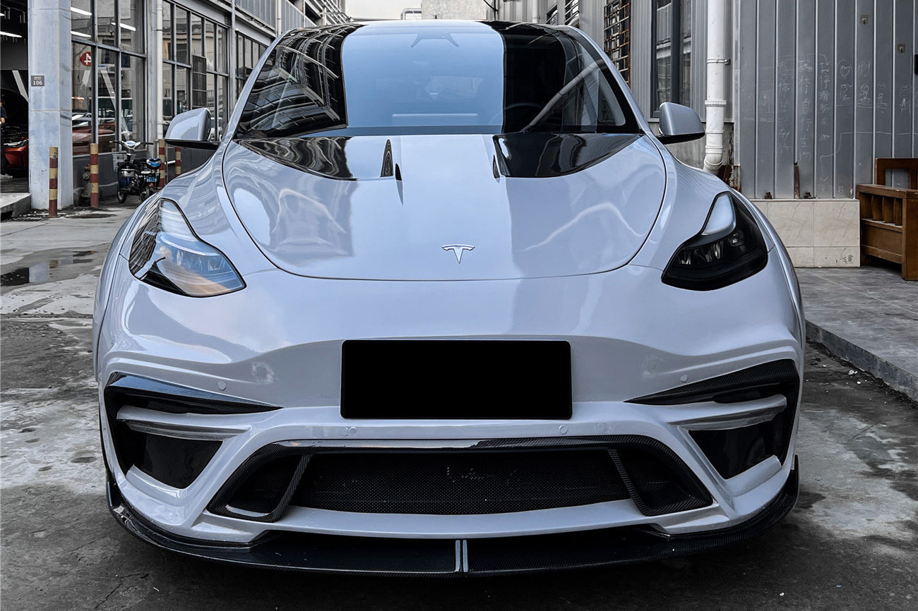 2020-2022 Tesla Model Y IMP Performance Carbon Fiber Front Bumper - DarwinPRO Aerodynamics