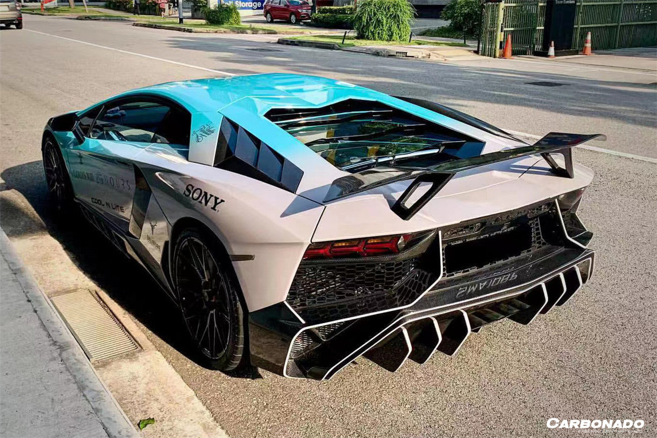 2011-2021 Lamborghini Aventador LP700 LP740 Coupe/Roadster VTC Style Trunk Spoiler - Carbonado