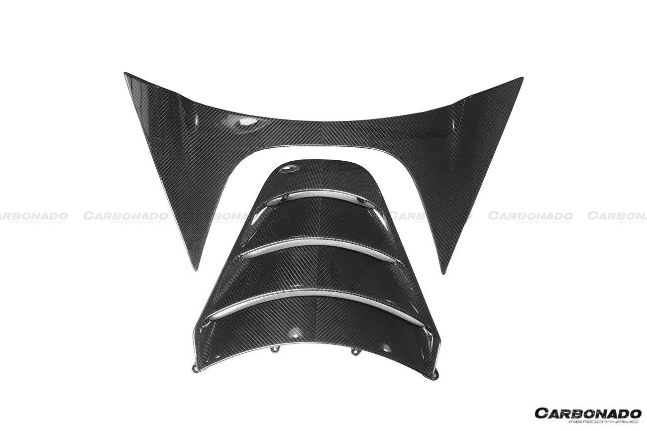 2017-2022 McLaren 720s DRY Carbon Fiber Engine Cover Replacement - Carbonado Aero