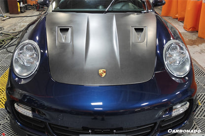 2005-2012 Porsche Carrera 911    997 Turbo    Cayman    Boxster 987 GT2RS Style Carbon Fiber Hood
