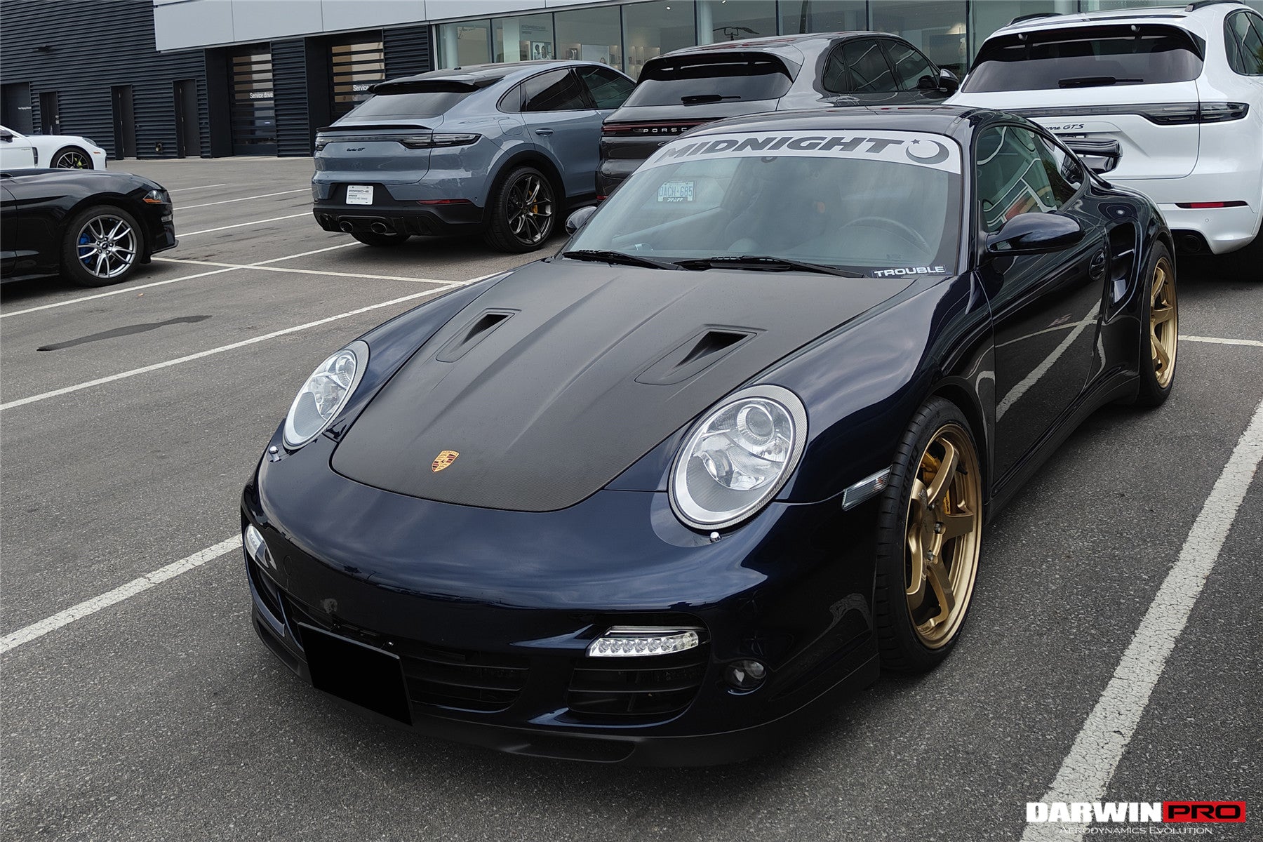 DarwinPRO 2005-2012 Porsche 911 997 Carrera & S & 4S & Turbo & 06-12 Cayman 987 GT2RS Style Hood - DarwinPRO Aerodynamics