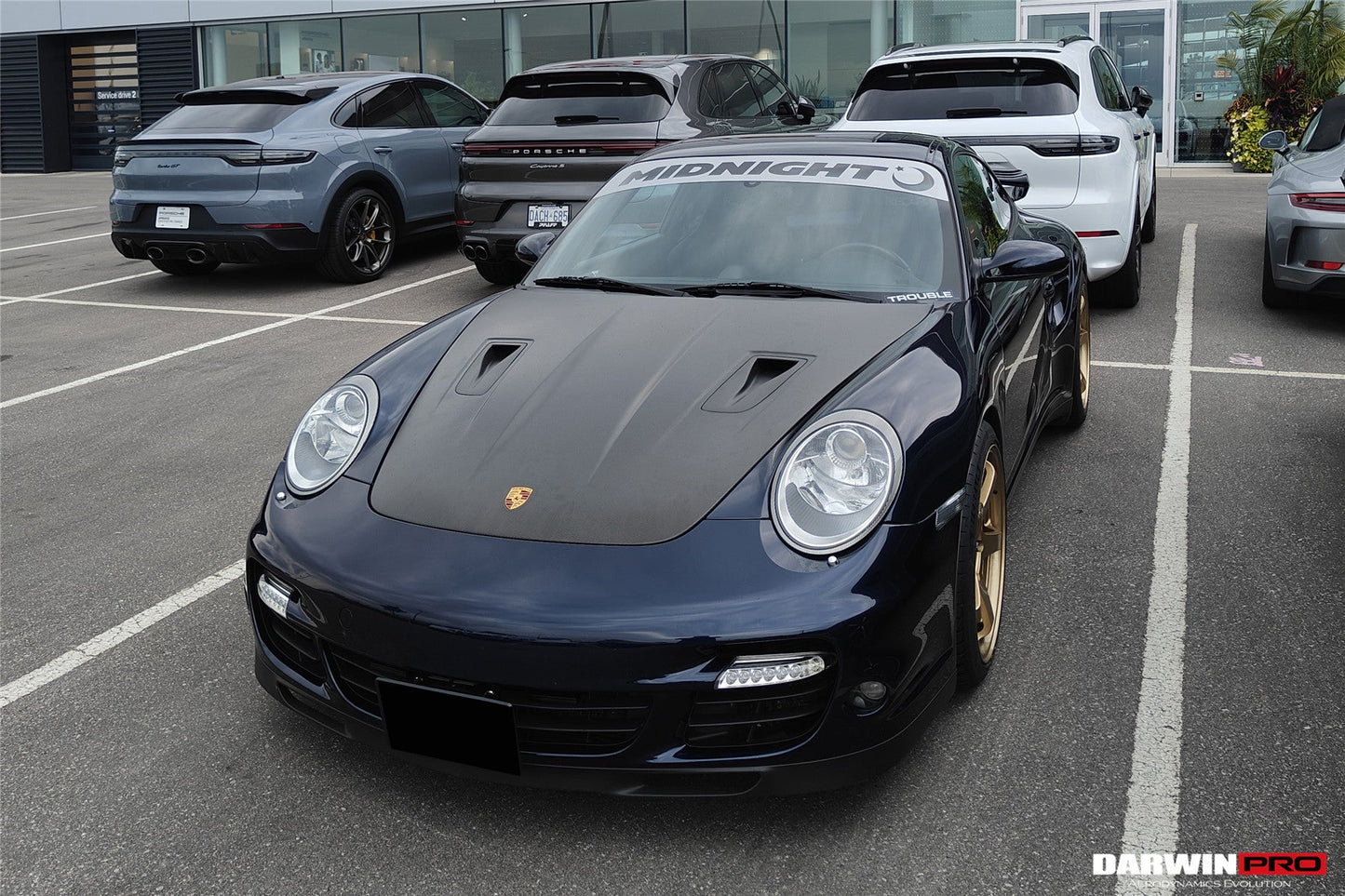 DarwinPRO 2005-2012 Porsche 911 997 Carrera & S & 4S & Turbo & 06-12 Cayman 987 GT2RS Style Hood - DarwinPRO Aerodynamics
