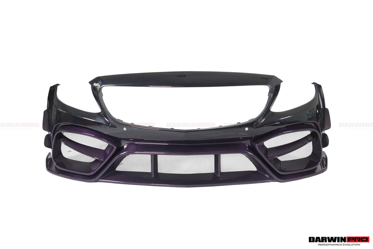 2015-2021 Mercedes Benz W205 C63/S AMG Coupe IMP Performance Partial Carbon Fiber Front Bumper - DarwinPRO Aerodynamics