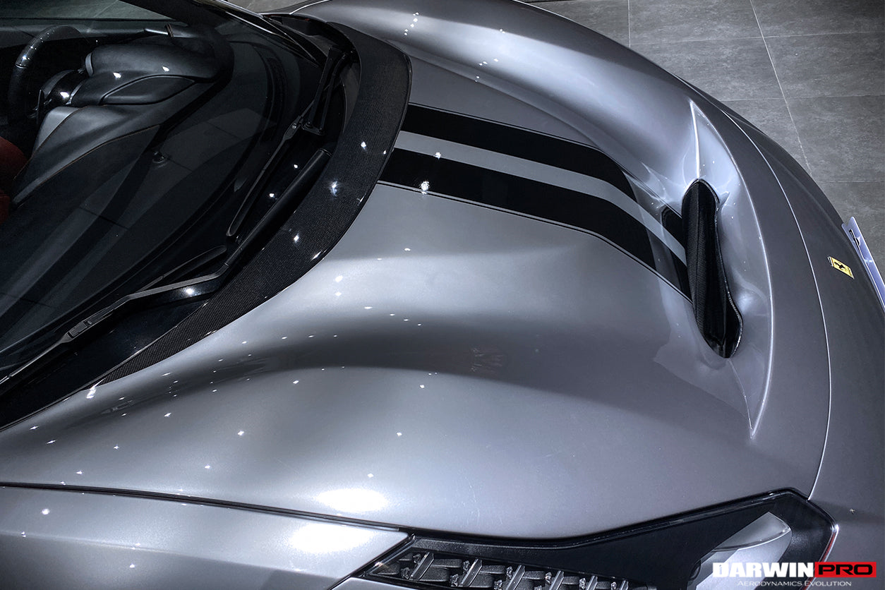 2015-2020 Ferrari 488 GTB/Spyder Pista Style Front Bumper Set W/Hood - DarwinPRO Aerodynamics
