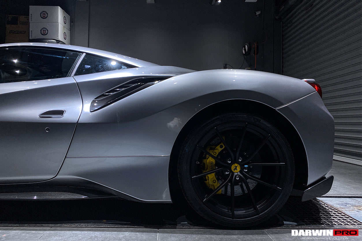 2015-2020 Ferrari 488 GTB/Spyder Pista Style Quarter Panel Side Scoops - DarwinPRO Aerodynamics