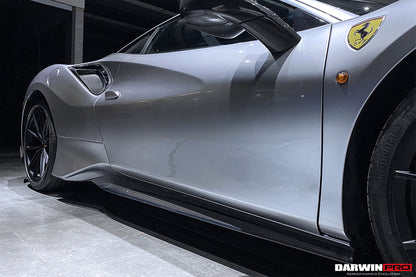 2015-2020 Ferrari 488 GTB/Spyder Pista Style Side Skirts - DarwinPRO Aerodynamics