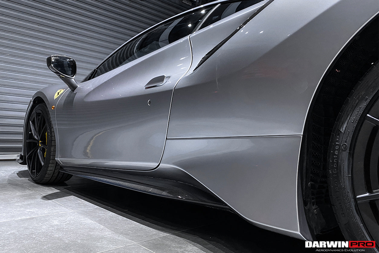 2015-2020 Ferrari 488 GTB/Spyder Pista Style Side Skirts - DarwinPRO Aerodynamics