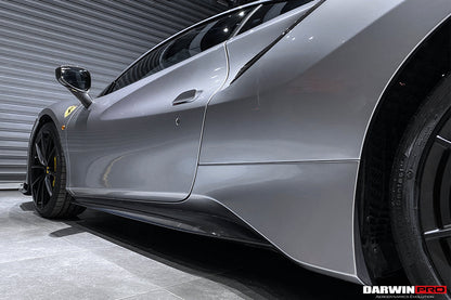 2015-2020 Ferrari 488 GTB/Spyder Pista Style Side Skirts - DarwinPRO Aerodynamics