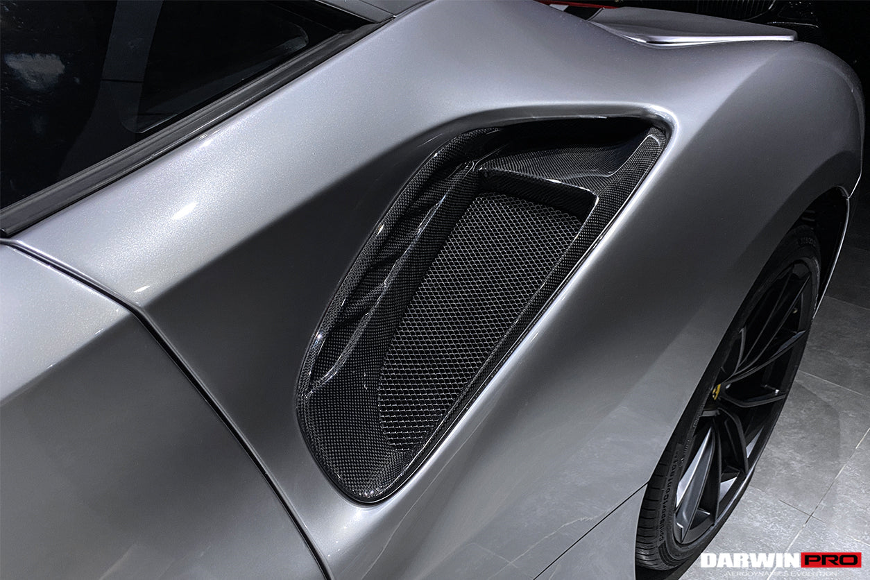 2015-2020 Ferrari 488 GTB/Spyder Pista Style Quarter Panel Side Scoops - DarwinPRO Aerodynamics