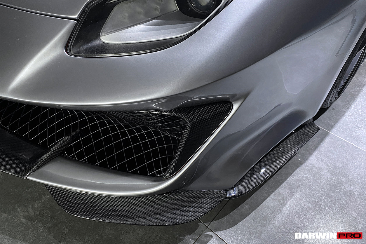 2015-2020 Ferrari 488 GTB/Spyder Pista Style Front Bumper Set W/Hood - DarwinPRO Aerodynamics