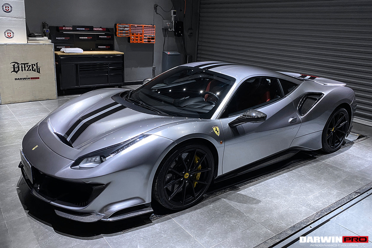 2015-2020 Ferrari 488 GTB/Spyder Pista Style Side Skirts - DarwinPRO Aerodynamics