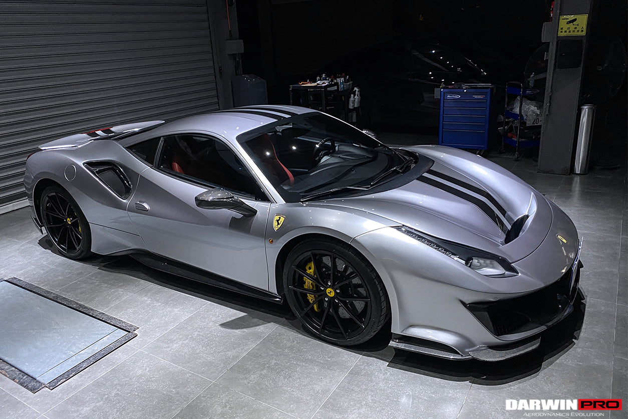 2015-2020 Ferrari 488 GTB/Spyder Pista Style Quarter Panel Side Scoops - DarwinPRO Aerodynamics