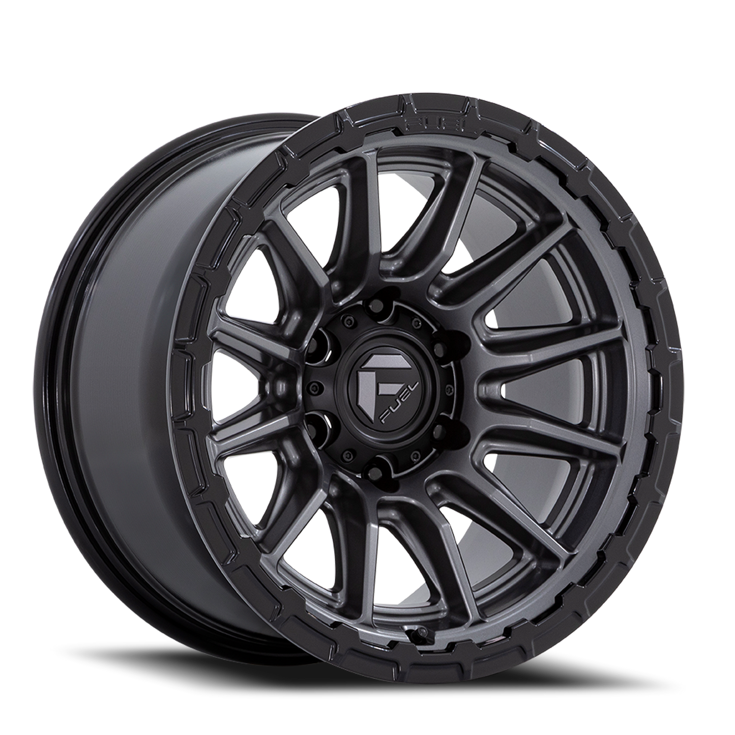 Fuel Off-Road Piston FC866 AB 17x9 +1 5x127mm 71.5mm Matte Gunmetal Gloss Black Lip