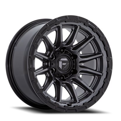 Fuel Off-Road Piston FC866 AB 17x9 -12 5x127mm 71.5mm Matte Gunmetal Gloss Black Lip