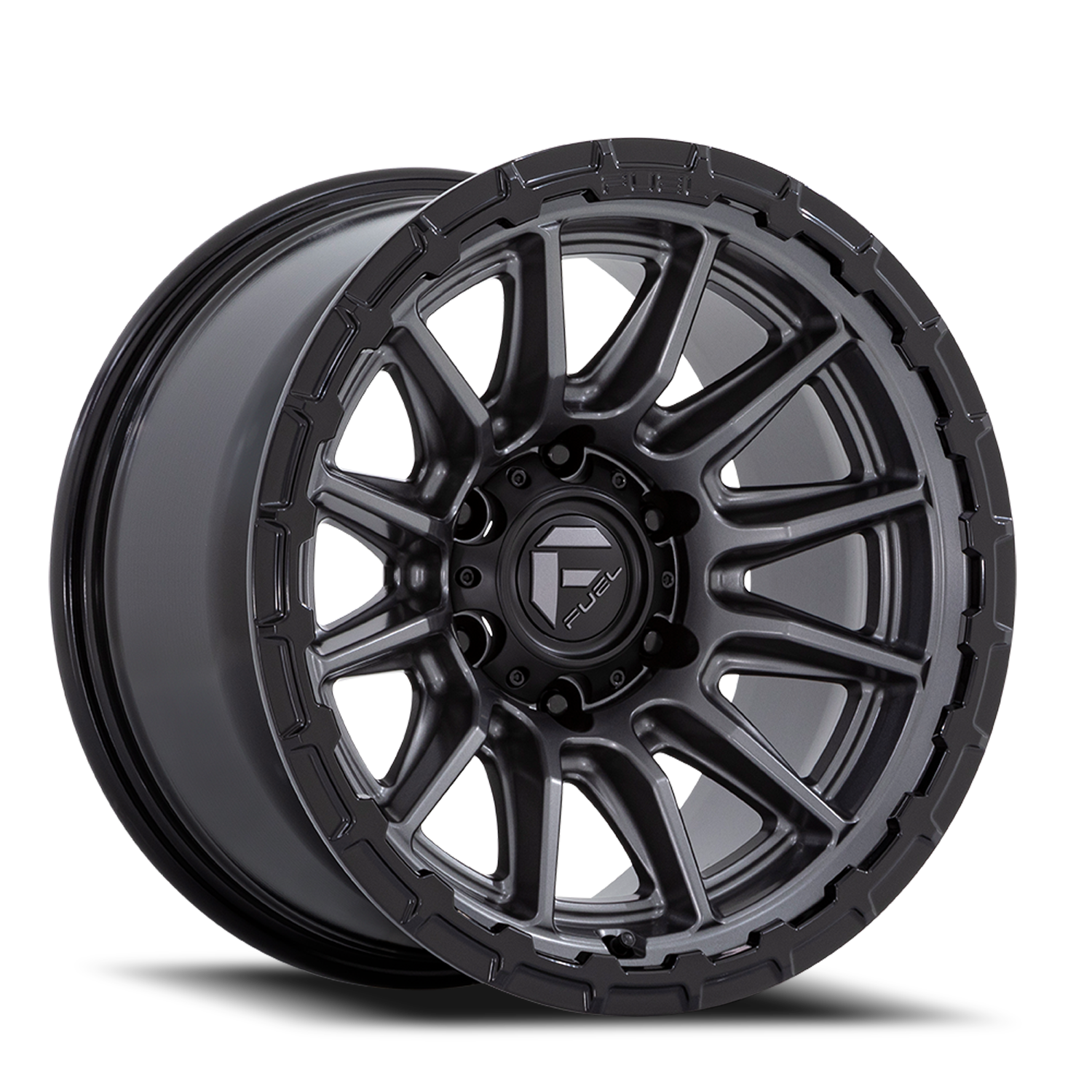 Fuel Off-Road Piston FC866 AB 22x9.5 +20 6x135mm 87.1mm Matte Gunmetal Gloss Black Lip