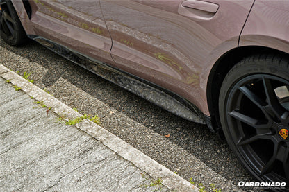 2019-2022 Porsche Taycan/4/4S/GTS/TURBO OD Style Side Skirts - Carbonado