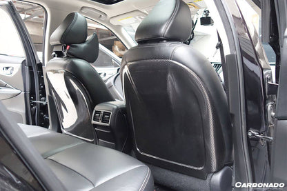 2014-2017 Infiniti Q50 Sedan OEM Style Dry Carbon Fiber Seat back Replacement - Carbonado Aero