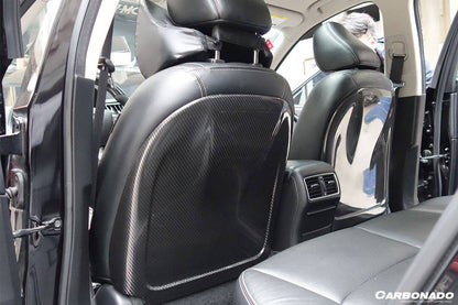 2014-2017 Infiniti Q50 Sedan OEM Style Dry Carbon Fiber Seat back Replacement - Carbonado Aero