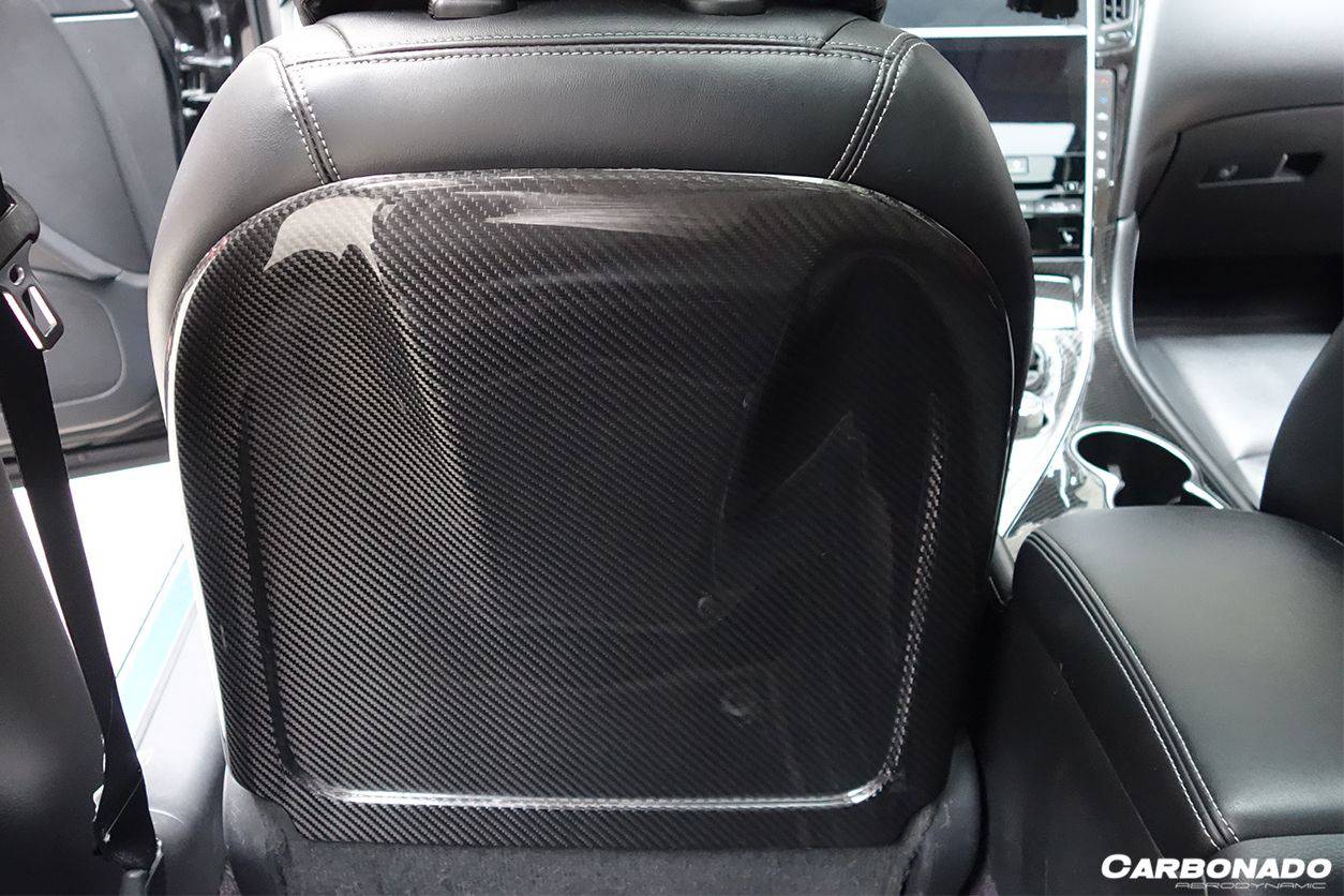 2014-2017 Infiniti Q50 Sedan OEM Style Dry Carbon Fiber Seat back Replacement - Carbonado Aero