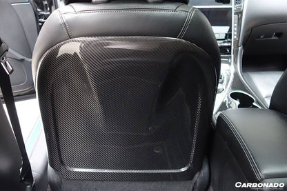 2014-2017 Infiniti Q50 Sedan OEM Style Dry Carbon Fiber Seat back Replacement - Carbonado Aero