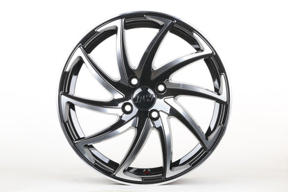 E104 Black Machined Face 16x6.5 ET35 4.100 - Square Set (4 Wheels)
