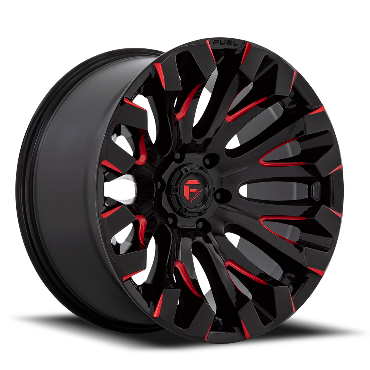 Fuel Off-Road Quake D829 18x9 +1 8x165.1mm 125.1mm Gloss Black Milled Red