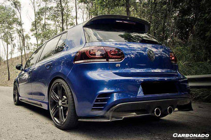 2010-2013 Volkswagen Golf 6 R20 GTI Rz Style Rear Bmper (Mid Exhaust) - Carbonado Aero