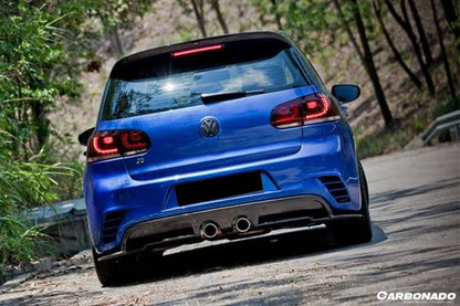 2010-2013 Volkswagen Golf 6 R20 GTI Rz Style Rear Bmper (Mid Exhaust) - Carbonado Aero