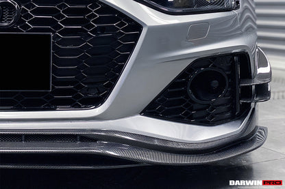2020-2022 Audi RS4 B9.5 BKSS Style Carbon Fiber Front Bumper Canards - DarwinPRO Aerodynamics