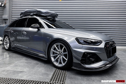 2020-2022 Audi RS4 B9.5 BKSS Style Carbon Fiber Front Bumper Canards - DarwinPRO Aerodynamics