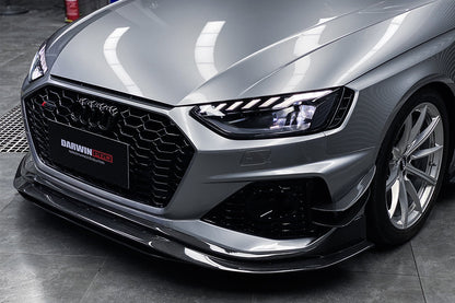 2020-2022 Audi RS4 B9.5 BKSS Style Carbon Fiber Front Lip - DarwinPRO Aerodynamics