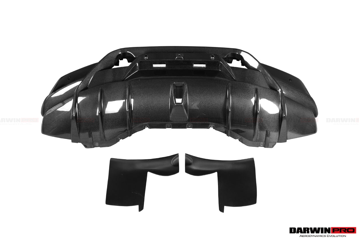 2015-2020 Lamborghini Huracan LP610/LP580 Performante Style Partial Carbon Rear Bumper - DarwinPRO Aerodynamics