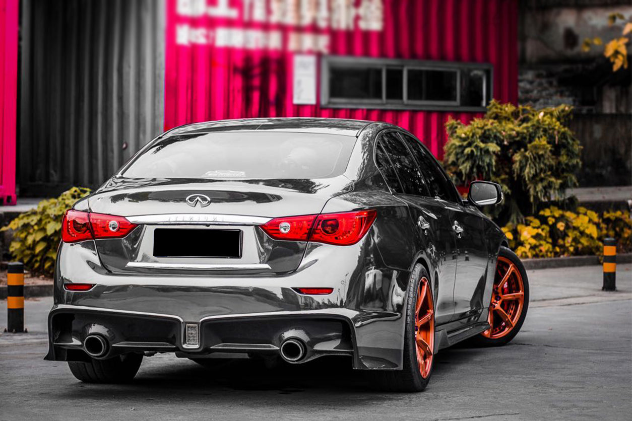 2014-2017 Infiniti Q50 Sedan EAU ROUGE Style Rear Bumper - DarwinPRO Aerodynamics