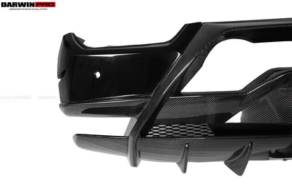 2015-2020 Lamborghini Huracan LP610/LP580 Performante Style Partial Carbon Rear Bumper - DarwinPRO Aerodynamics